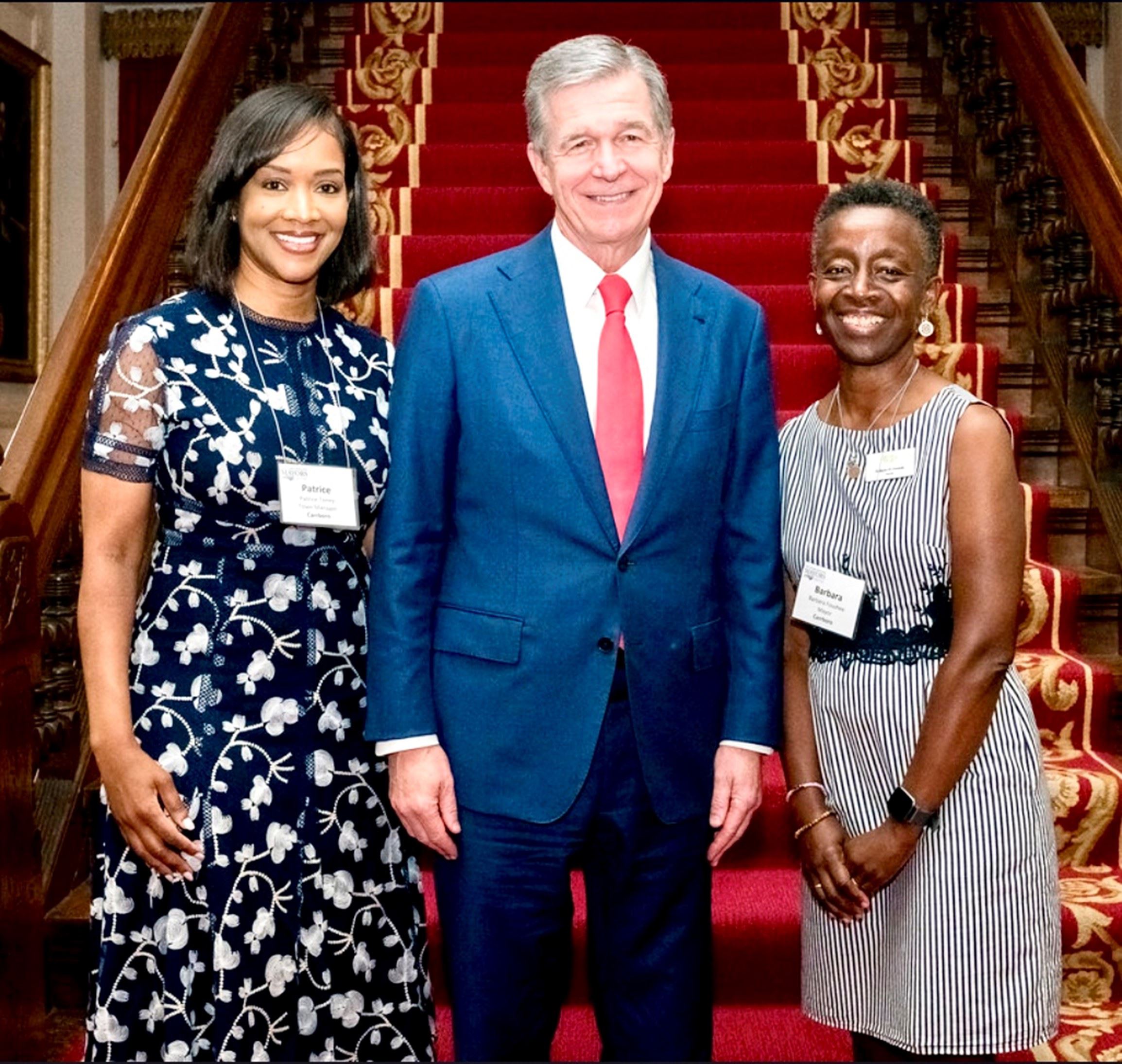 Governor Cooper with Mayor Foushee and Patrice Toney 