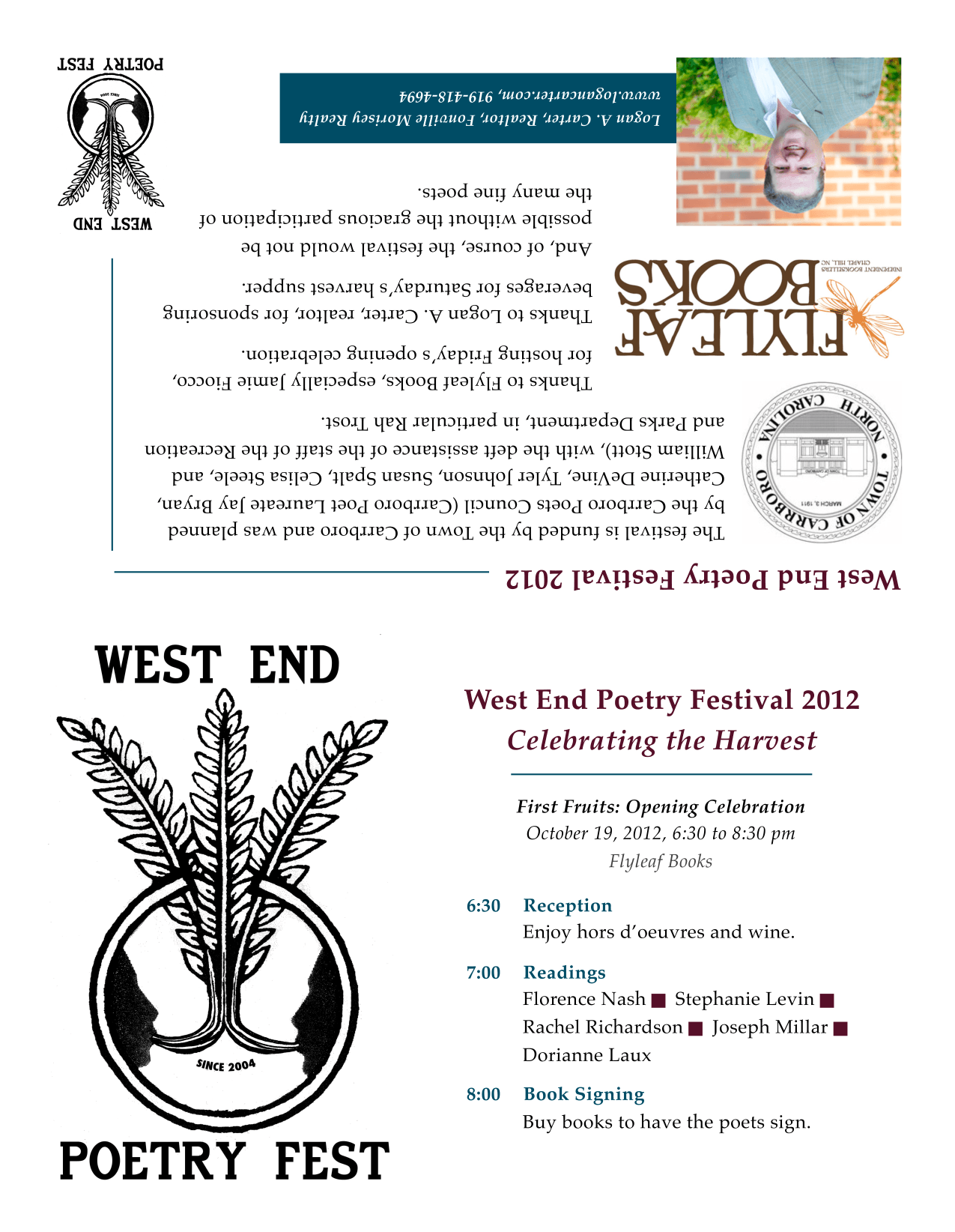 West End Poetry Festival 2012 Program Opens in new window